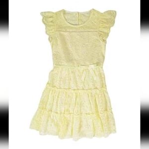 NWT Girl's Lilt Sunny Yellow Lace Dress ~REG & PLUS SIZE